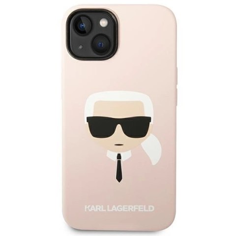 Etui Karl Lagerfeld Silicone Karl's Head MagSafe na iPhone 14 - jasnoróżowe Etui Karl Lagerfeld Silicone Karl's Head MagSafe na iPhone 14 - jasnoróżowe