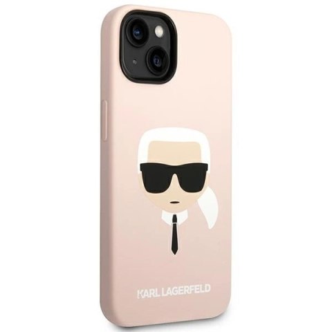 Etui Karl Lagerfeld Silicone Karl's Head MagSafe na iPhone 14 - jasnoróżowe Etui Karl Lagerfeld Silicone Karl's Head MagSafe na iPhone 14 - jasnoróżowe