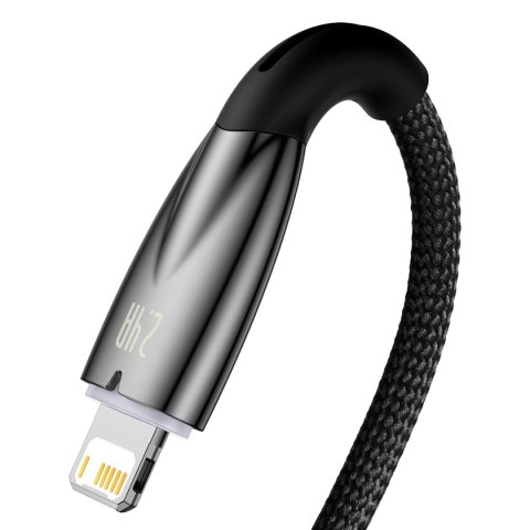 Baseus Glimmer Series kabel USB-A - Lightning 480Mb/s 2.4A 2m czarny Baseus Glimmer Series kabel USB-A - Lightning 480Mb/s 2.4A 2m czarny