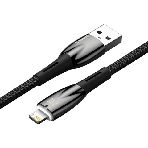 Baseus Glimmer Series kabel USB-A - Lightning 480Mb/s 2.4A 2m czarny Baseus Glimmer Series kabel USB-A - Lightning 480Mb/s 2.4A 2m czarny