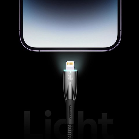 Baseus Glimmer Series kabel USB-A - Lightning 480Mb/s 2.4A 2m czarny Baseus Glimmer Series kabel USB-A - Lightning 480Mb/s 2.4A 2m czarny