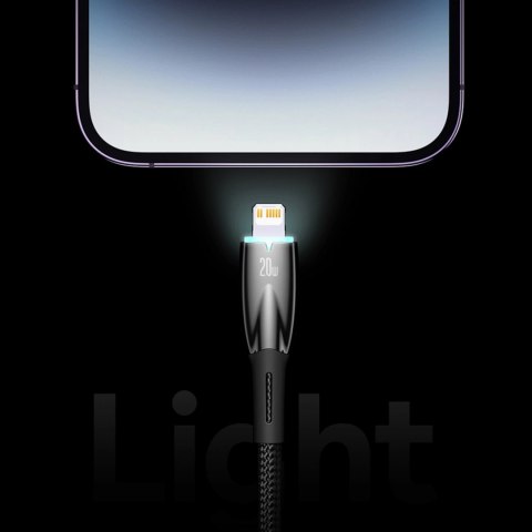 Baseus Glimmer Series kabel do szybkiego ładowania USB-A - USB-C 100W 480Mb/s 1m czarny Baseus Glimmer Series kabel do szybkiego ładowania USB-A - USB-C 100W 480Mb/s 1m czarny
