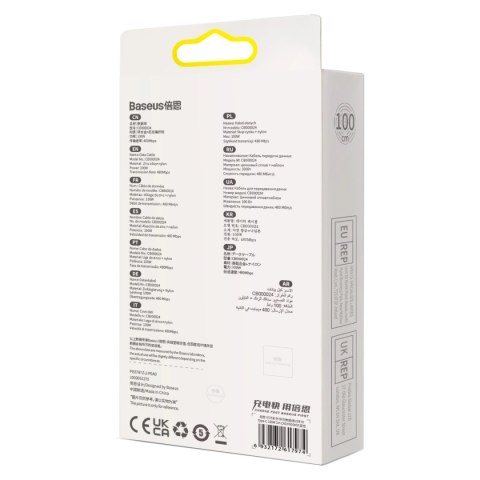 Baseus Glimmer Series kabel do szybkiego ładowania USB-A - USB-C 100W 480Mb/s 1m niebieski Baseus Glimmer Series kabel do szybkiego ładowania USB-A - USB-C 100W 480Mb/s 1m niebieski