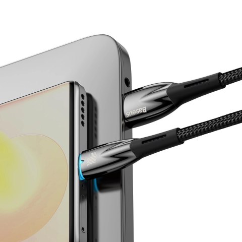 Baseus Glimmer Series kabel do szybkiego ładowania USB-A - USB-C 100W 480Mb/s 2m czarny Baseus Glimmer Series kabel do szybkiego ładowania USB-A - USB-C 100W 480Mb/s 2m czarny
