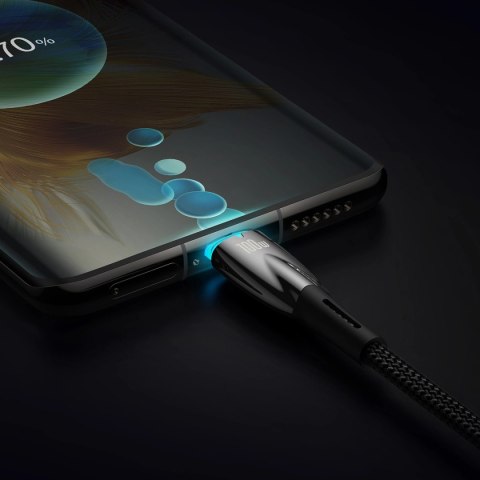 Baseus Glimmer Series kabel do szybkiego ładowania USB-C 480Mb/s PD 100W 2m czarny Baseus Glimmer Series kabel do szybkiego ładowania USB-C 480Mb/s PD 100W 2m czarny
