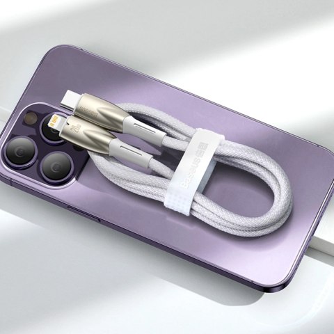 Baseus Glimmer Series kabel do szybkiego ładowania USB-C 480Mb/s PD 100W 2m czarny Baseus Glimmer Series kabel do szybkiego ładowania USB-C 480Mb/s PD 100W 2m czarny