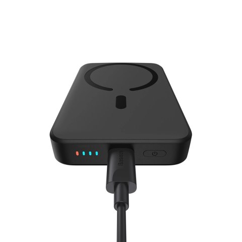Baseus Magnetic Mini powerbank z ładowaniem indukcyjnym MagSafe 15W / szybkie ładowanie PD QC 20W 10000mAh czarny (Overseas Edit Baseus Magnetic Mini powerbank z ładowaniem indukcyjnym MagSafe 15W / szybkie ładowanie PD QC 20W 10000mAh czarny (Overseas Edit