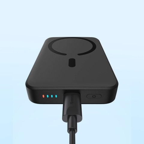 Baseus Magnetic Mini powerbank z ładowaniem indukcyjnym MagSafe 15W / szybkie ładowanie PD QC 20W 10000mAh czarny (Overseas Edit Baseus Magnetic Mini powerbank z ładowaniem indukcyjnym MagSafe 15W / szybkie ładowanie PD QC 20W 10000mAh czarny (Overseas Edit