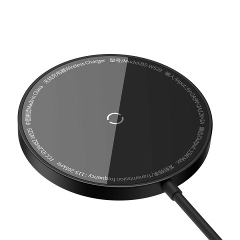 Baseus Simple Mini3 ładowarka indukcyjna MagSafe 15W czarny Baseus Simple Mini3 ładowarka indukcyjna MagSafe 15W czarny