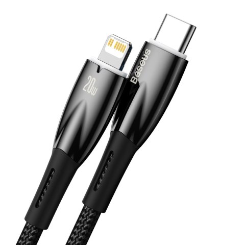 Kabel Baseus CADH000001 Lightning - USB-C PD 20W 480Mb/s 1m - czarny Kabel Baseus CADH000001 Lightning - USB-C PD 20W 480Mb/s 1m - czarny