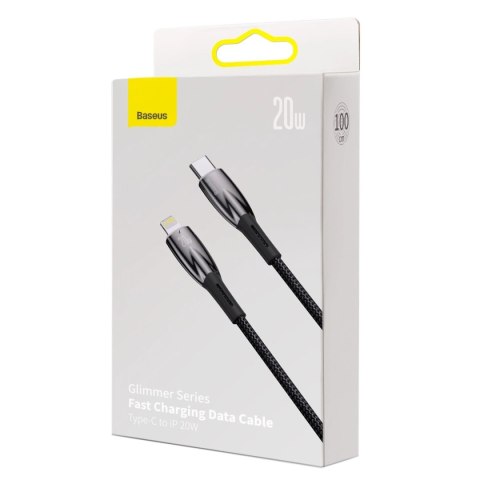 Kabel Baseus CADH000001 Lightning - USB-C PD 20W 480Mb/s 1m - czarny Kabel Baseus CADH000001 Lightning - USB-C PD 20W 480Mb/s 1m - czarny