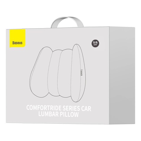 Poduszka lędźwiowa do samochodu Baseus ComfortRide - szara Poduszka lędźwiowa do samochodu Baseus ComfortRide - szara