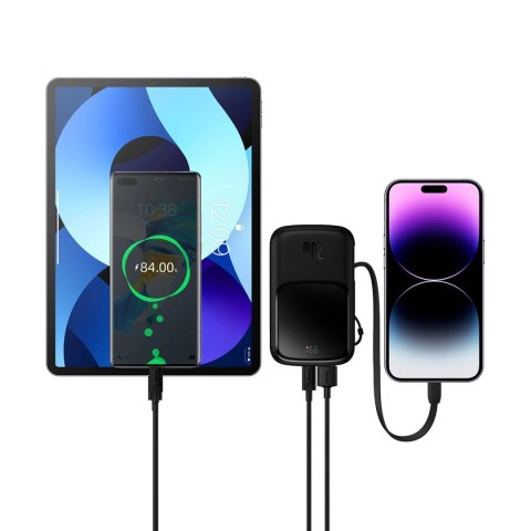 Powerbank 10000mAh 20W Baseus Qpow Pro Overseas Edition + kabel USB C 3A - czarny Powerbank 10000mAh 20W Baseus Qpow Pro Overseas Edition + kabel USB C 3A - czarny