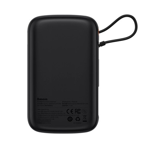 Powerbank 10000mAh 20W Baseus Qpow Pro Overseas Edition + kabel USB C 3A - czarny Powerbank 10000mAh 20W Baseus Qpow Pro Overseas Edition + kabel USB C 3A - czarny
