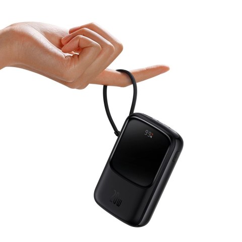 Powerbank 10000mAh 20W Baseus Qpow Pro Overseas Edition + kabel USB C 3A - czarny Powerbank 10000mAh 20W Baseus Qpow Pro Overseas Edition + kabel USB C 3A - czarny