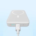 Powerbank Baseus Magnetic Mini 10000mAh USB-C PD 20W / MagSafe 15W - biały + kabel USB-C