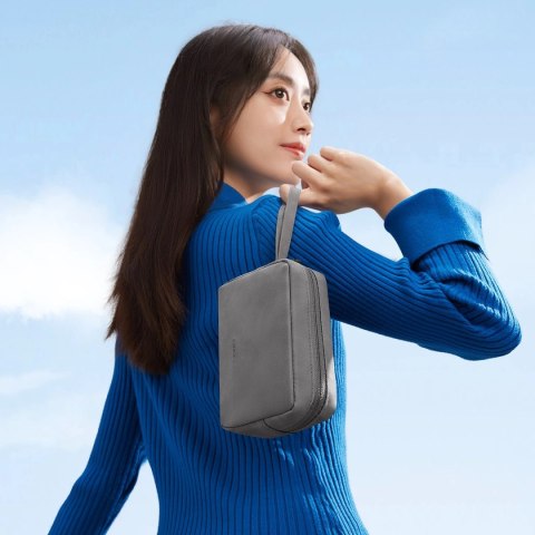 Baseus EasyJourney Series mała torba podróżna pokrowiec etui na telefon słuchawki i inne drobiazgi szara Baseus EasyJourney Series mała torba podróżna pokrowiec etui na telefon słuchawki i inne drobiazgi szara