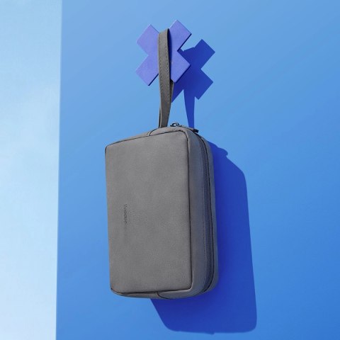 Baseus EasyJourney Series mała torba podróżna pokrowiec etui na telefon słuchawki i inne drobiazgi szara Baseus EasyJourney Series mała torba podróżna pokrowiec etui na telefon słuchawki i inne drobiazgi szara
