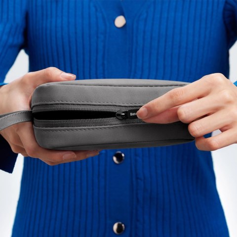 Baseus EasyJourney Series mała torba podróżna pokrowiec etui na telefon słuchawki i inne drobiazgi szara Baseus EasyJourney Series mała torba podróżna pokrowiec etui na telefon słuchawki i inne drobiazgi szara