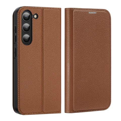 Dux Ducis Skin X2 etui Samsung Galaxy S23+ pokrowiec z klapką portfel podstawka brązowe Dux Ducis Skin X2 etui Samsung Galaxy S23+ pokrowiec z klapką portfel podstawka brązowe
