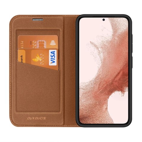 Dux Ducis Skin X2 etui Samsung Galaxy S23+ pokrowiec z klapką portfel podstawka brązowe Dux Ducis Skin X2 etui Samsung Galaxy S23+ pokrowiec z klapką portfel podstawka brązowe
