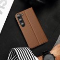 Dux Ducis Skin X2 etui Samsung Galaxy S23+ pokrowiec z klapką portfel podstawka brązowe Dux Ducis Skin X2 etui Samsung Galaxy S23+ pokrowiec z klapką portfel podstawka brązowe