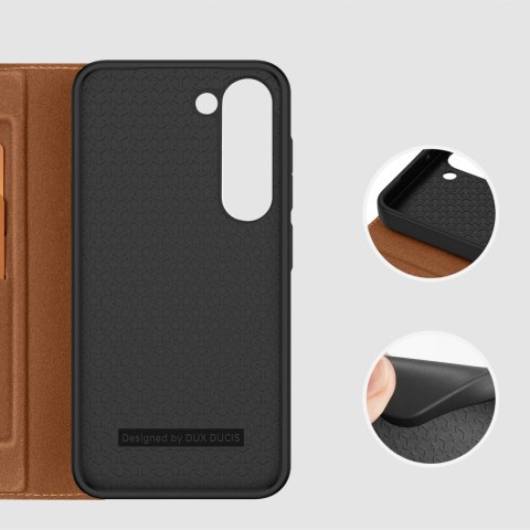 Dux Ducis Skin X2 etui Samsung Galaxy S23+ pokrowiec z klapką portfel podstawka brązowe Dux Ducis Skin X2 etui Samsung Galaxy S23+ pokrowiec z klapką portfel podstawka brązowe