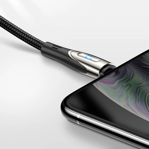 Kabel Joyroom Sharp Series S-M411 USB-A / Lightning 3A 1.2m ze wskaźnikiem ładowania - czarny Kabel Joyroom Sharp Series S-M411 USB-A / Lightning 3A 1.2m ze wskaźnikiem ładowania - czarny