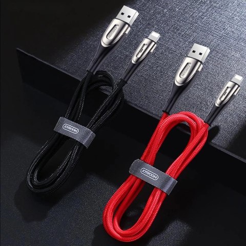 Kabel Joyroom Sharp Series S-M411 USB-A / Lightning 3A 1.2m ze wskaźnikiem ładowania - czarny Kabel Joyroom Sharp Series S-M411 USB-A / Lightning 3A 1.2m ze wskaźnikiem ładowania - czarny