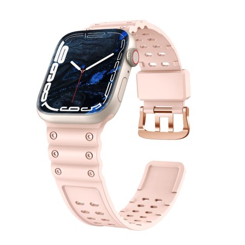 Strap Triple Protection pasek Apple Watch SE, 9, 8, 7, 6, 5, 4, 3, 2, 1 (41, 40, 38 mm) opaska bransoleta różowy Strap Triple Protection pasek Apple Watch SE, 9, 8, 7, 6, 5, 4, 3, 2, 1 (41, 40, 38 mm) opaska bransoleta różowy
