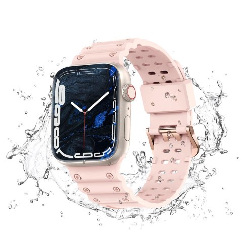 Strap Triple Protection pasek Apple Watch SE, 9, 8, 7, 6, 5, 4, 3, 2, 1 (41, 40, 38 mm) opaska bransoleta różowy Strap Triple Protection pasek Apple Watch SE, 9, 8, 7, 6, 5, 4, 3, 2, 1 (41, 40, 38 mm) opaska bransoleta różowy