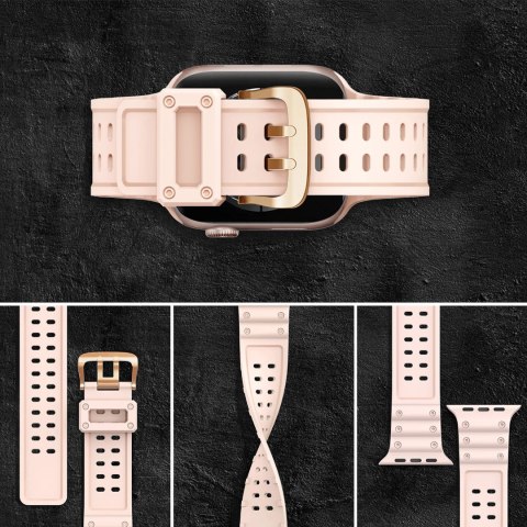 Strap Triple Protection pasek Apple Watch SE, 9, 8, 7, 6, 5, 4, 3, 2, 1 (41, 40, 38 mm) opaska bransoleta różowy Strap Triple Protection pasek Apple Watch SE, 9, 8, 7, 6, 5, 4, 3, 2, 1 (41, 40, 38 mm) opaska bransoleta różowy