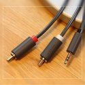 Kabel Ugreen AV102 10511 3,5 mm mini jack (męski) / 2RCA (męski) 1.5m - szary