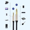 Kabel Ugreen AV127 10625 audio TRS mini jack 3,5mm / jack 6,35mm 1m - szary