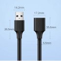Ugreen kabel przedłużacz przejściówka USB-A (męski) - USB-A (żeński) USB 3.0 5Gb/s 0.5m czarny (US129) Ugreen kabel przedłużacz przejściówka USB-A (męski) - USB-A (żeński) USB 3.0 5Gb/s 0.5m czarny (US129)