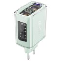 Acefast ładowarka GaN 65W 3 porty (1xUSB, 2xUSB C) zielona (A45) Acefast ładowarka GaN 65W 3 porty (1xUSB, 2xUSB C) zielona (A45)