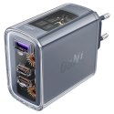 Acefast ładowarka GaN 65W 3 porty (1xUSB, 2xUSB C) zielona (A45) Acefast ładowarka GaN 65W 3 porty (1xUSB, 2xUSB C) zielona (A45)