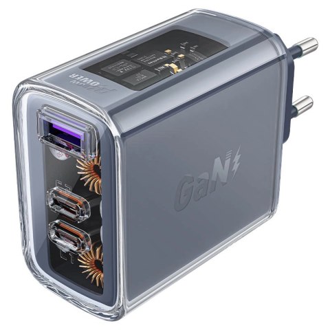 Acefast ładowarka GaN 65W 3 porty (1xUSB, 2xUSB C) zielona (A45) Acefast ładowarka GaN 65W 3 porty (1xUSB, 2xUSB C) zielona (A45)