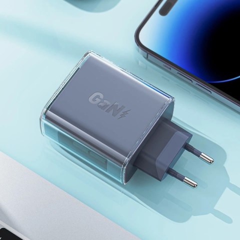 Acefast ładowarka GaN 65W 3 porty (1xUSB, 2xUSB C) zielona (A45) Acefast ładowarka GaN 65W 3 porty (1xUSB, 2xUSB C) zielona (A45)