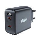 Szybka ładowarka sieciowa GaN 35W PD 2x USB C Acefast A49 - czarna Szybka ładowarka sieciowa GaN 35W PD 2x USB C Acefast A49 - czarna