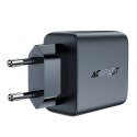 Szybka ładowarka sieciowa GaN 35W PD 2x USB C Acefast A49 - czarna Szybka ładowarka sieciowa GaN 35W PD 2x USB C Acefast A49 - czarna