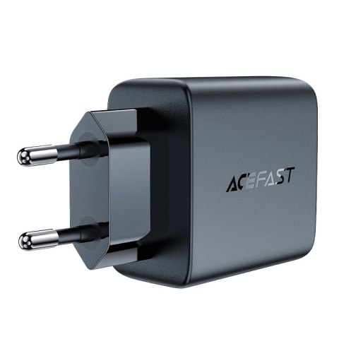 Szybka ładowarka sieciowa GaN 35W PD 2x USB C Acefast A49 - czarna Szybka ładowarka sieciowa GaN 35W PD 2x USB C Acefast A49 - czarna