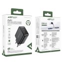 Szybka ładowarka sieciowa GaN 35W PD 2x USB C Acefast A49 - czarna Szybka ładowarka sieciowa GaN 35W PD 2x USB C Acefast A49 - czarna