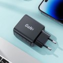 Szybka ładowarka sieciowa GaN 35W PD 2x USB C Acefast A49 - czarna Szybka ładowarka sieciowa GaN 35W PD 2x USB C Acefast A49 - czarna