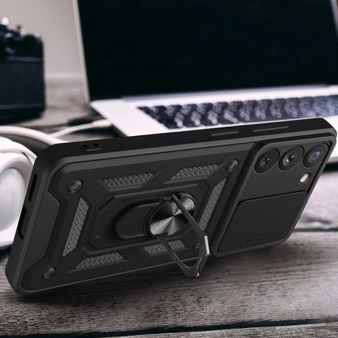 Hybrid Armor Camshield etui Samsung Galaxy S23+ pancerny pokrowiec z osłoną na aparat różowe Hybrid Armor Camshield etui Samsung Galaxy S23+ pancerny pokrowiec z osłoną na aparat różowe