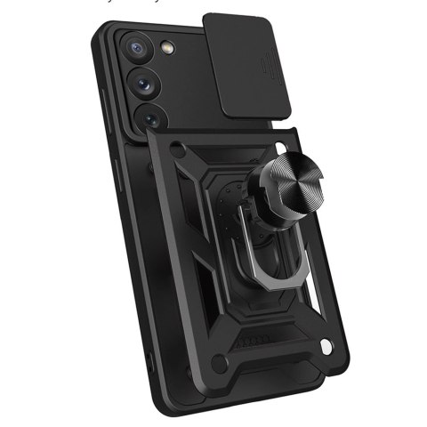 Hybrid Armor Camshield etui Samsung Galaxy S23+ pancerny pokrowiec z osłoną na aparat różowe Hybrid Armor Camshield etui Samsung Galaxy S23+ pancerny pokrowiec z osłoną na aparat różowe