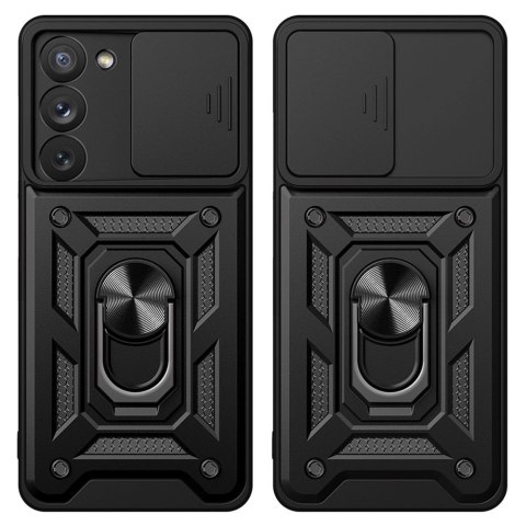 Hybrid Armor Camshield etui Samsung Galaxy S23+ pancerny pokrowiec z osłoną na aparat różowe Hybrid Armor Camshield etui Samsung Galaxy S23+ pancerny pokrowiec z osłoną na aparat różowe