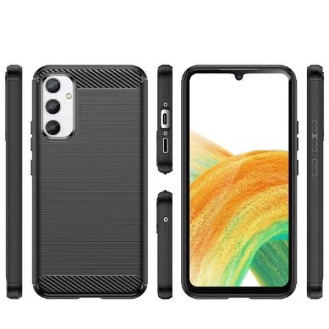 Carbon Case etui do Samsung Galaxy A04e elastyczny silikonowy karbonowy pokrowiec czarne Carbon Case etui do Samsung Galaxy A04e elastyczny silikonowy karbonowy pokrowiec czarne