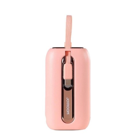 Joyroom mini powerbank 10000mAh Colorful Series 22.5W z 2 wbudowanymi kablami USB C i Lightning różowy (JR-L012) Joyroom mini powerbank 10000mAh Colorful Series 22.5W z 2 wbudowanymi kablami USB C i Lightning różowy (JR-L012)