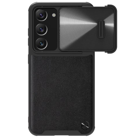 Nillkin CamShield Leather S Case etui Samsung Galaxy S23+ pokrowiec z osłoną na aparat czarne Nillkin CamShield Leather S Case etui Samsung Galaxy S23+ pokrowiec z osłoną na aparat czarne